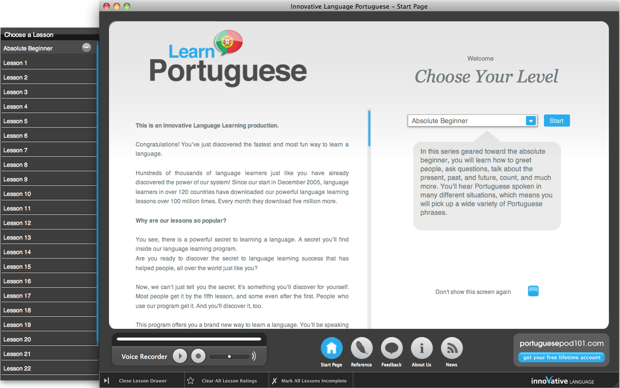 Screenshot 1 - Learn Portuguese - Introduction 