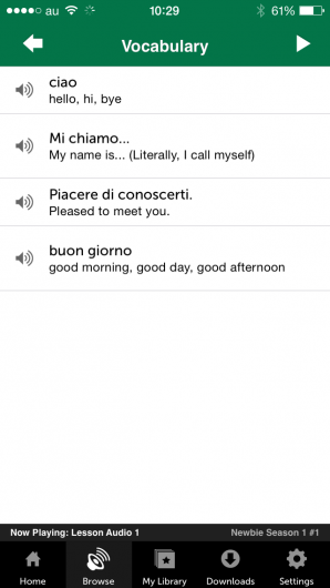 Screenshot 2 - Innovative Language 101: Learn Italian on the go! 