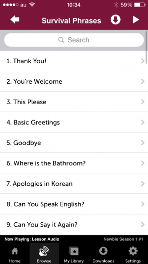 Screenshot 3 - Innovative Language 101: Learn Korean on the go! 