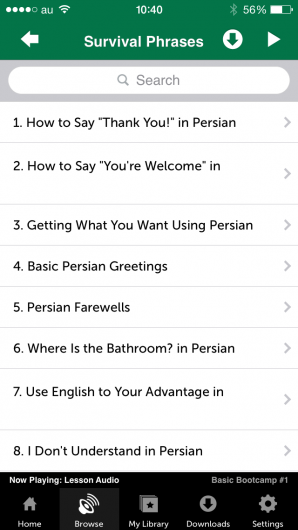 Screenshot 3 - Innovative Language 101: Learn Persian on the go! 