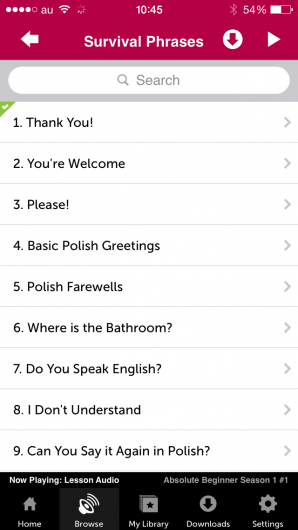 Screenshot 3 - Innovative Language 101: Learn Polish on the go! 