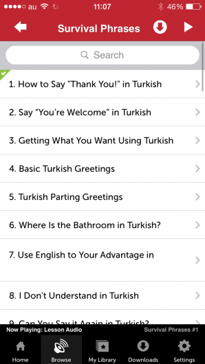 Screenshot 3 - Innovative Language 101: Learn Turkish on the go! 