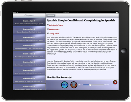 Screenshot 3 - Intermediate Spanish for iPad 