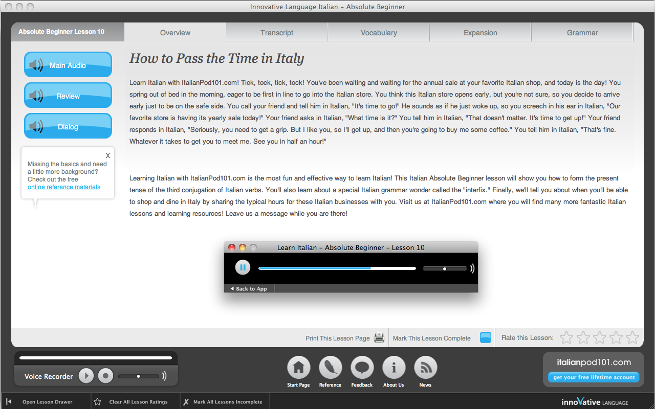 Screenshot 3 - Learn Italian - Absolute Beginner 
