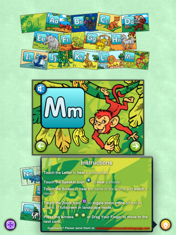 Screenshot 1 - Alphabet Animals for iPad 