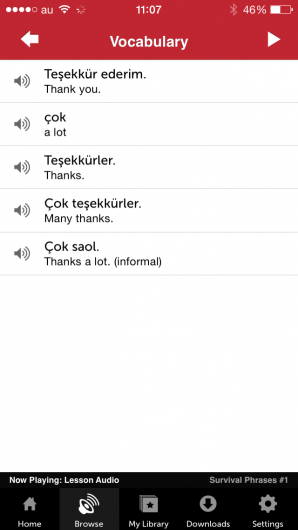 Screenshot 2 - Innovative Language 101: Learn Turkish on the go! 