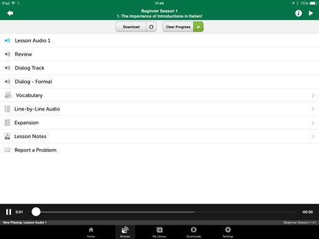Screenshot 1 - Innovative Language 101: Learn Italian on the go! 