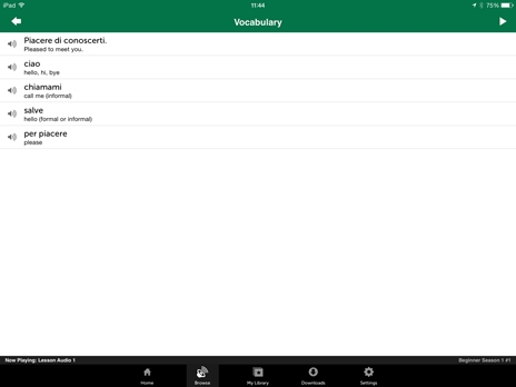 Screenshot 2 - Innovative Language 101: Learn Italian on the go! 